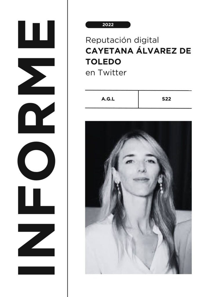 La reputación digital de Cayetana Álvarez de Toledo en Twitter
